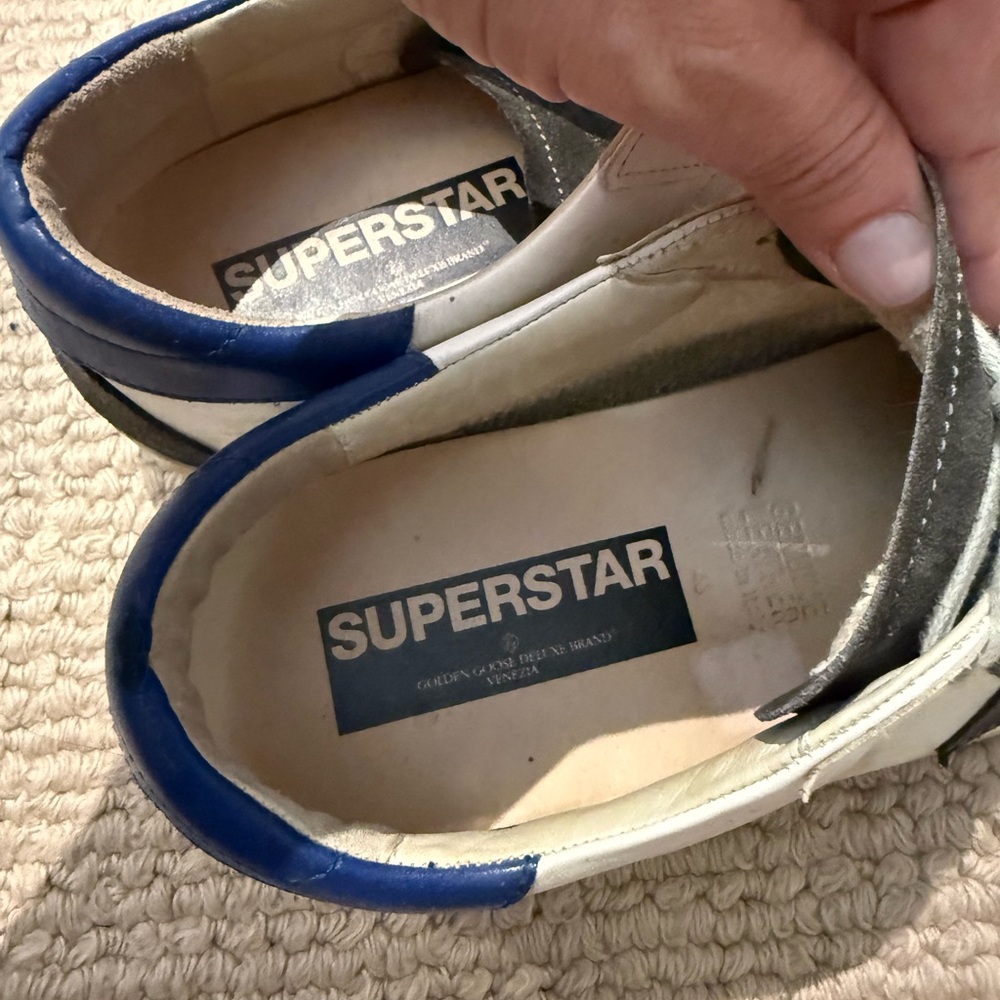 Golden Goose Superstar Men’s White and Black Low-Top Sneakers - Picture 4 of 6
